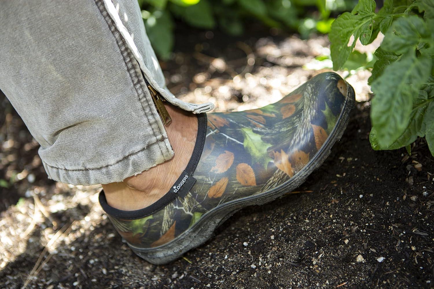 imageSloggers Original Waterproof Work Shoe for Men Outdoor SlipOn Rain and Durable Garden Footwear Made in The USA with Premium Comfort Support Insole Camo Size 11Camo Print