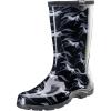 Flying Horses Print Black