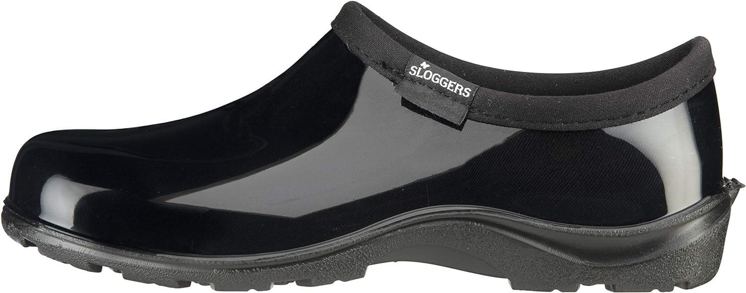 imageSloggers Original Waterproof Rain and Garden Shoe for Women Outdoor SlipOn Garden Clog Made in The USA with Premium Comfort Insole and Arch SupportClassic Black
