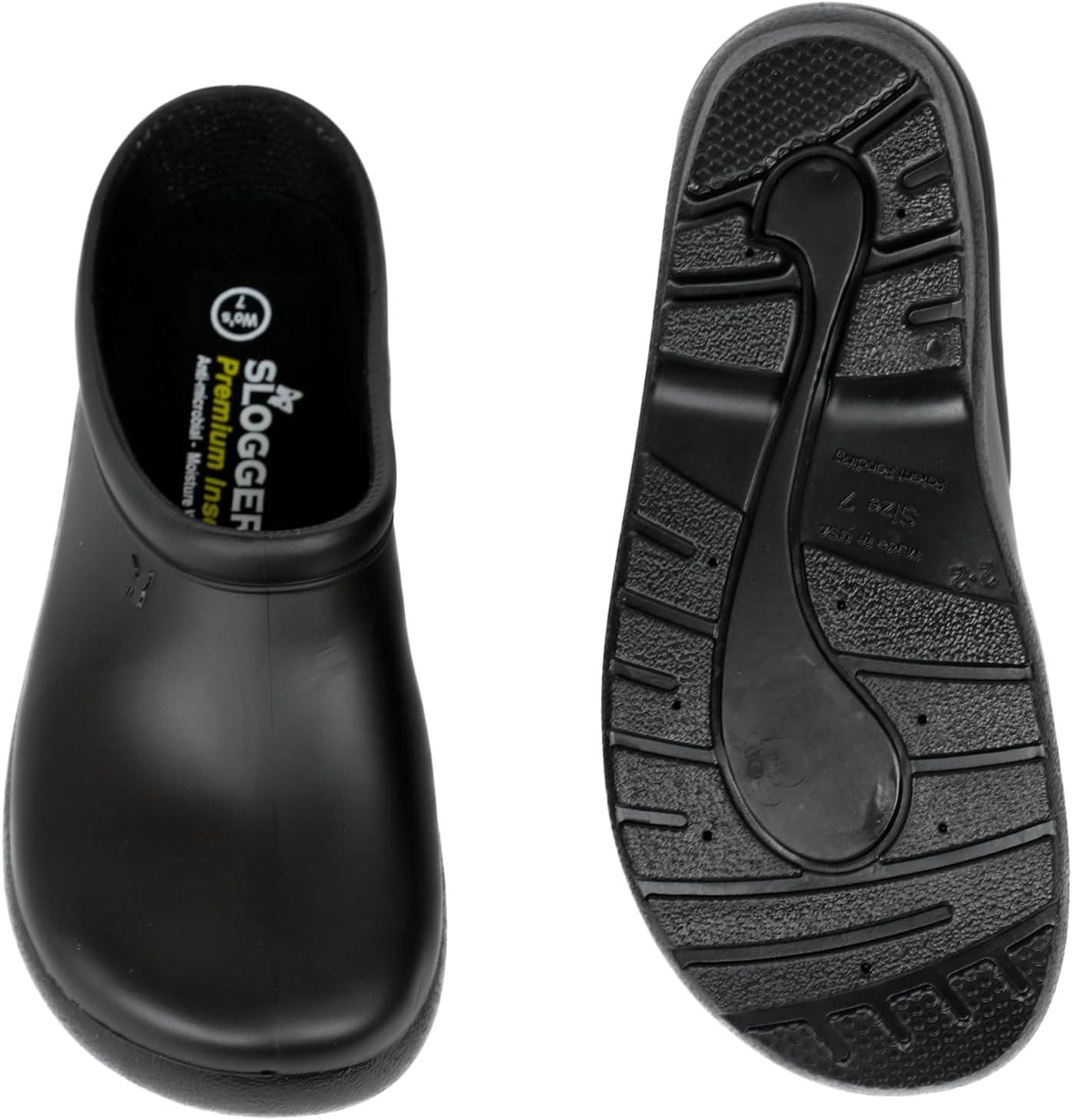 imageSloggers Waterproof Garden Clogs for Women Traditional Garden Clogs with Premium Comfort Support InsoleBlack