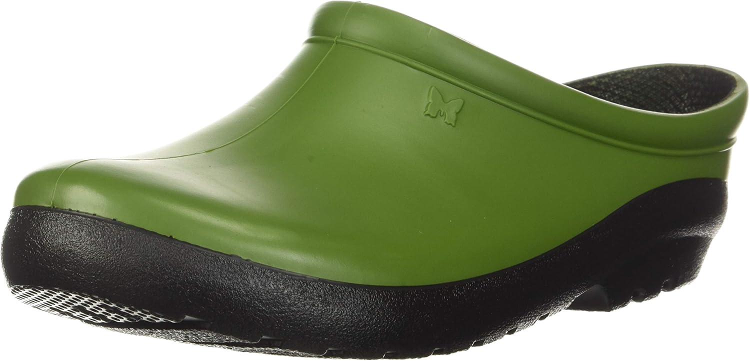 imageSloggers Waterproof Garden Clogs for Women Traditional Garden Clogs with Premium Comfort Support InsoleCactus Green