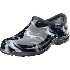Sloggers Original Waterproof Rain and Garden Shoe for Women– Outdoor Slip-On Garden Clog – Made in The USA with Premium Comfort Insole and Arch Support(Horses Black)