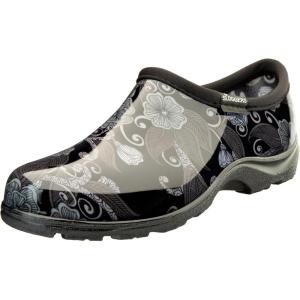 Sloggers Original Waterproof Rain and Garden Shoe for Women– Outdoor Slip-On Garden Clog – Made in The USA with Premium Comfort Insole and Arch Support(Mod Floral Print Black)