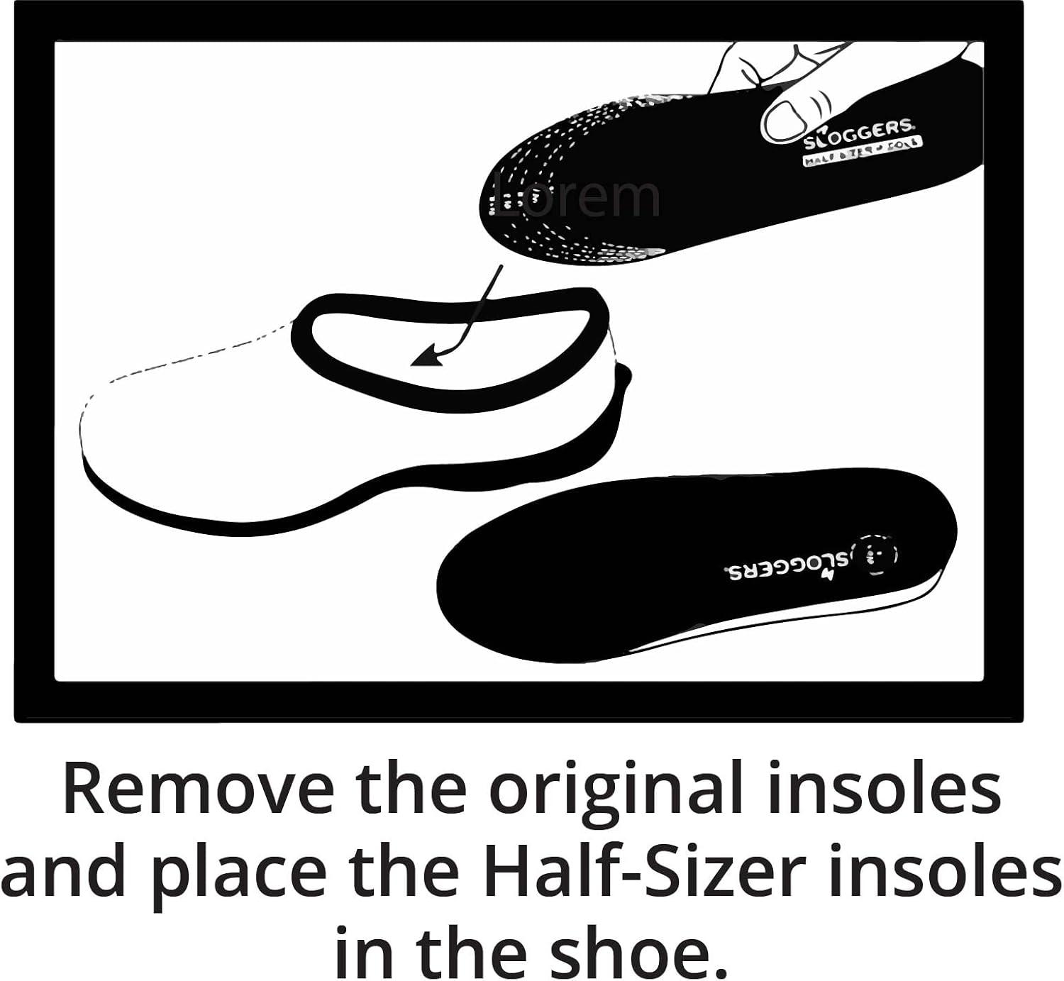 imageSloggers HalfSizer Insoles for Men Size Adjust for Large Outdoor Muck Boots amp Shoes for Perfect Comfort Size 1112910