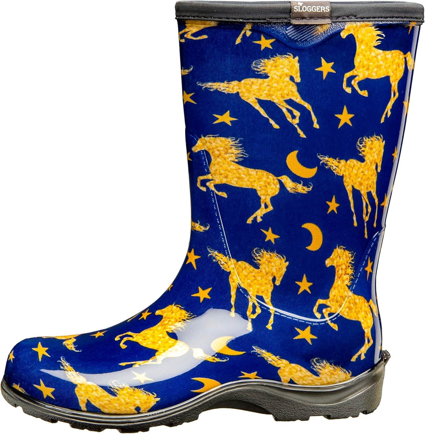 imageSloggers Waterproof Garden Rain Boots for Women Cute MidCalf BootsNavy Blue