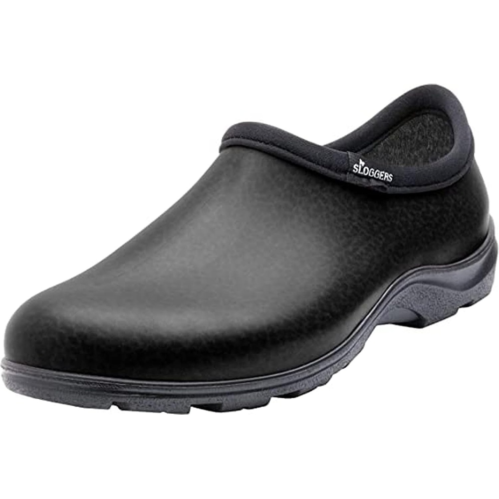 image:imageSloggers Original Waterproof Work Shoe for Men Outdoor SlipOn Rain and Durable Garden Footwear Made in the USA with Premium Comfort Support InsoleLeather Print Black