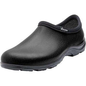 Sloggers Original Waterproof Work Shoe for Men – Outdoor Slip-On Rain and Durable Garden Footwear Made in the USA with Premium Comfort Support Insole(Leather Print Black)