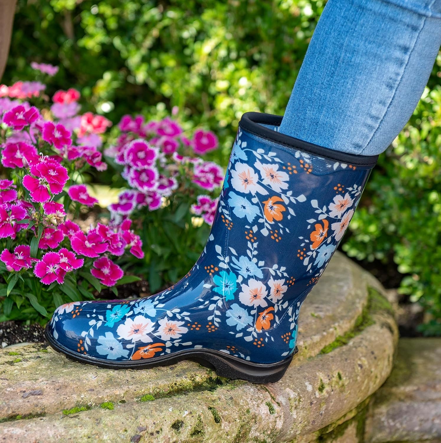 image:imageSLOGGERS Womens Rain and Garden Ankle BootBlue