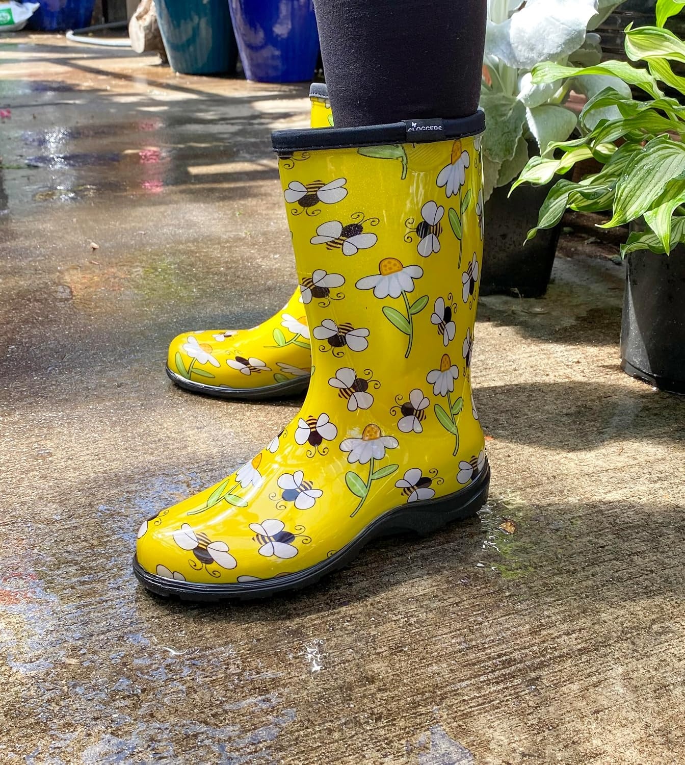 image:imageSLOGGERS Womens Rain and Garden Ankle BootBright Yellow