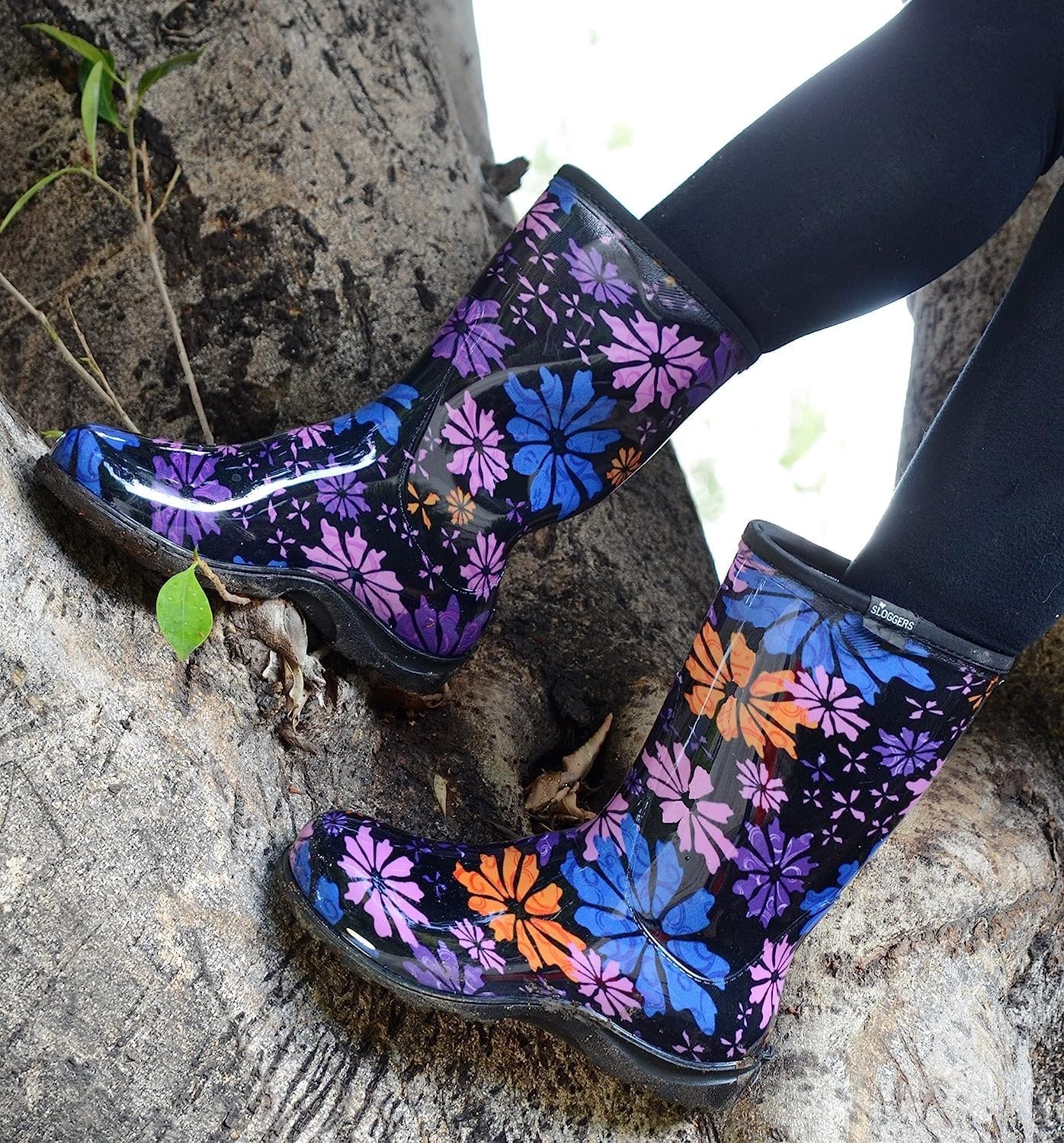 image:imageSLOGGERS Womens Rain and Garden Ankle BootFlower Power