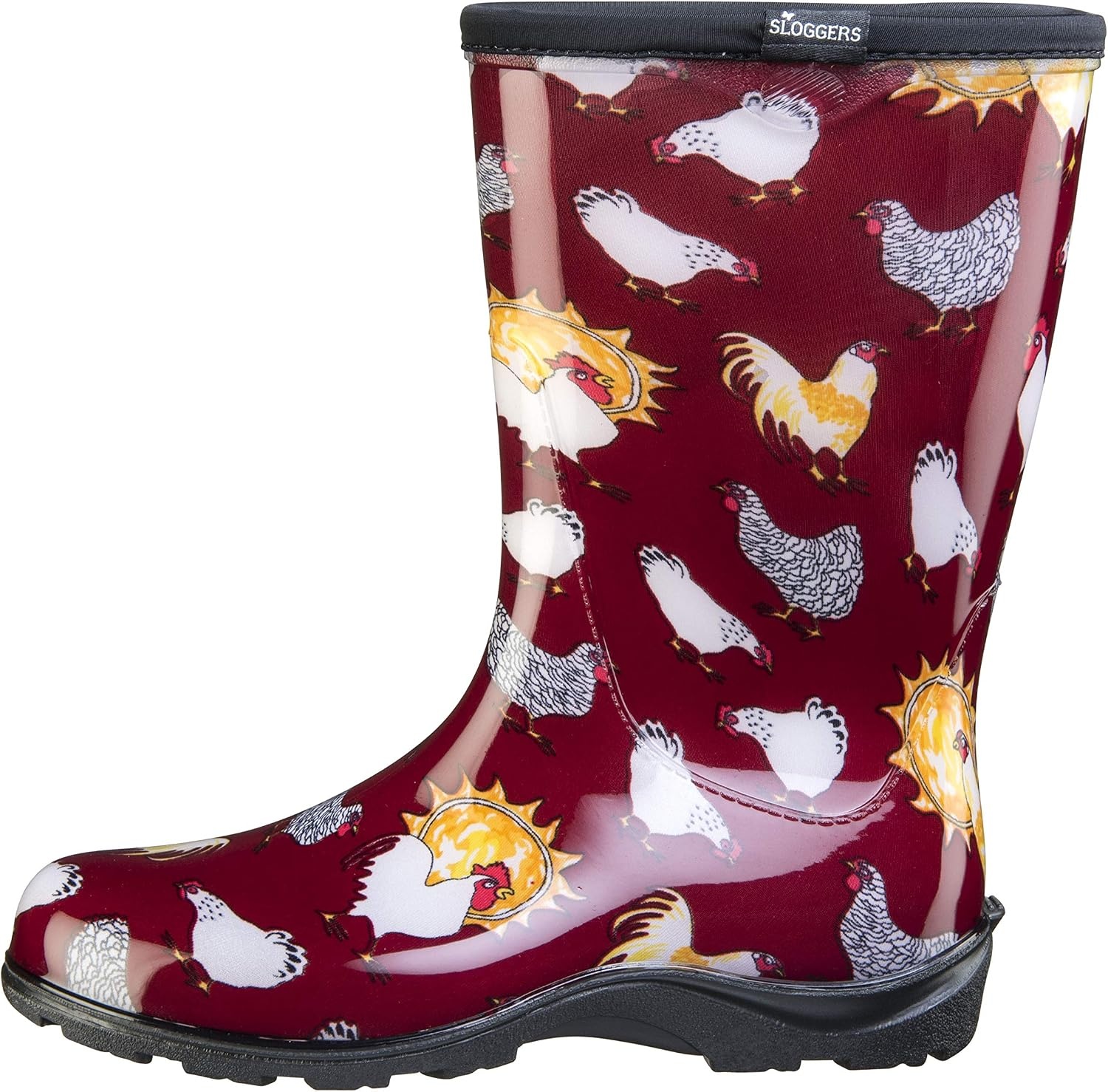 image:imageSloggers Waterproof Garden Rain Boots for Women Cute MidCalf BootsRed