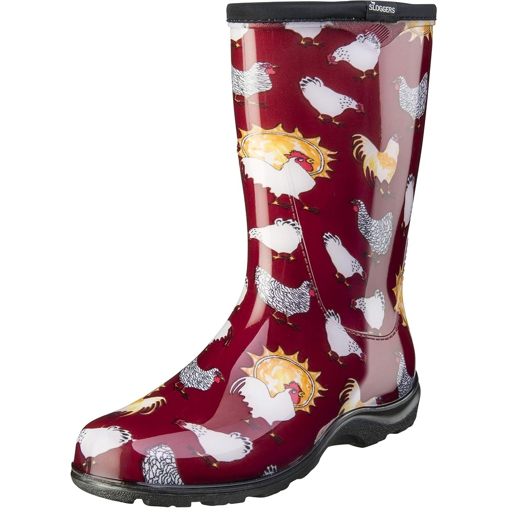 image:imageSloggers Waterproof Garden Rain Boots for Women Cute MidCalf BootsRed