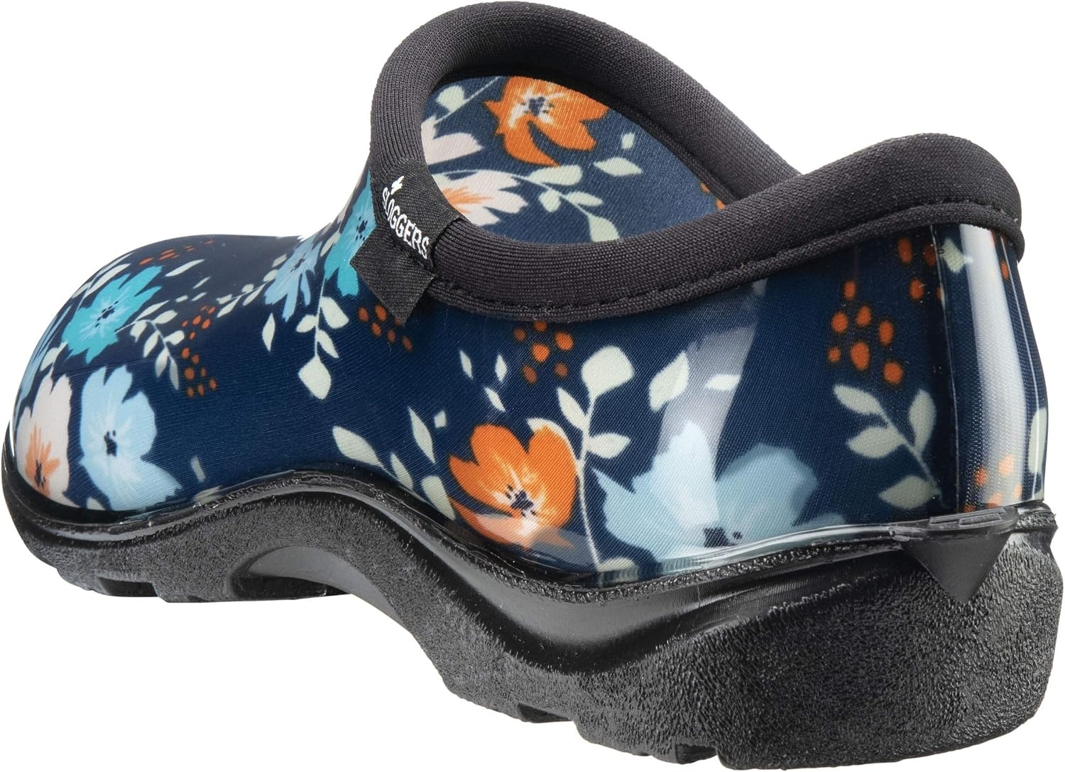 image:imageSloggers Original Waterproof Rain and Garden Shoe for Women Outdoor SlipOn Garden ClogBlue Floral Fun Print