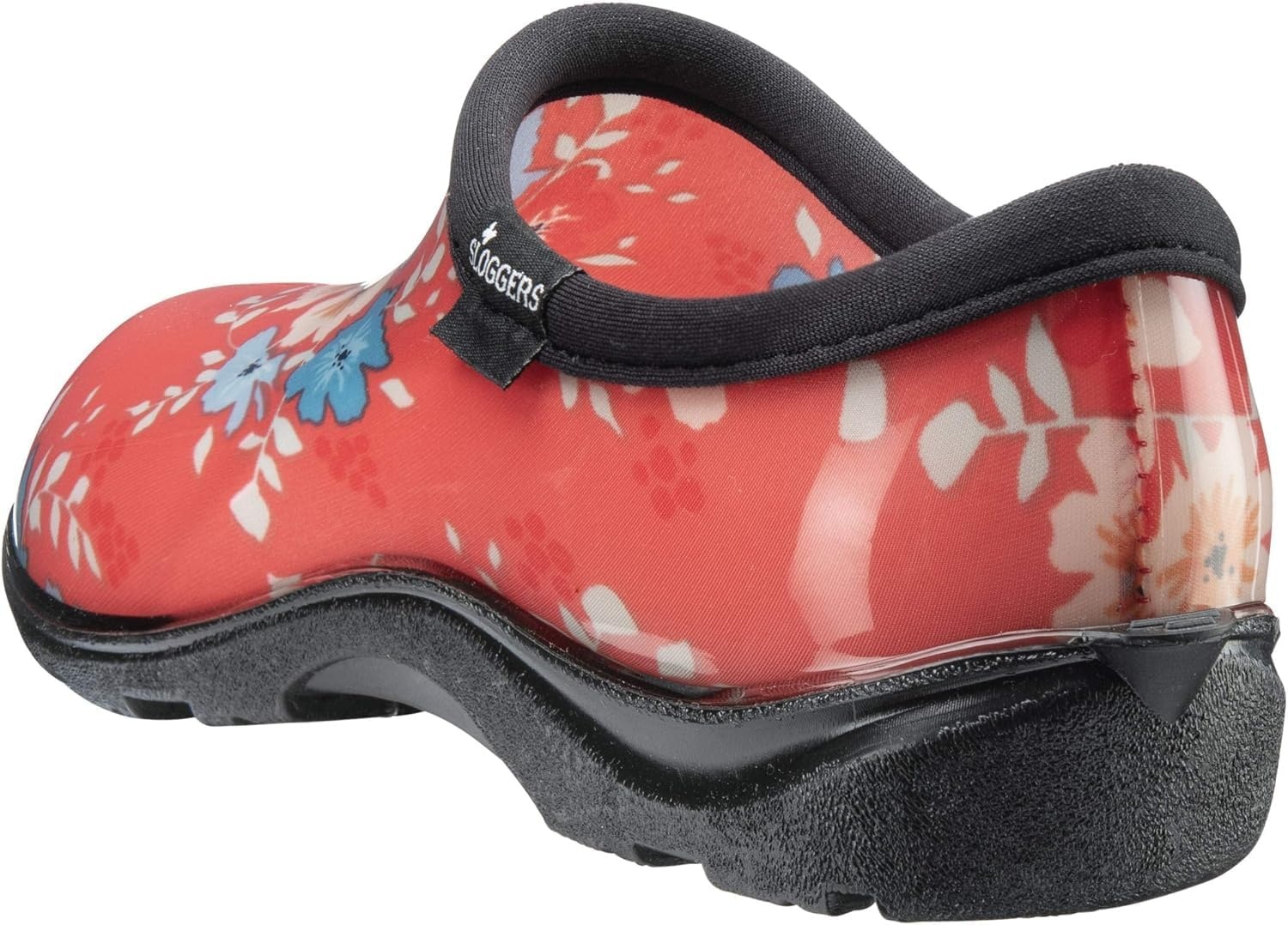 image:imageSloggers Original Waterproof Rain and Garden Shoe for Women Outdoor SlipOn Garden ClogCoral Floral Fun Print
