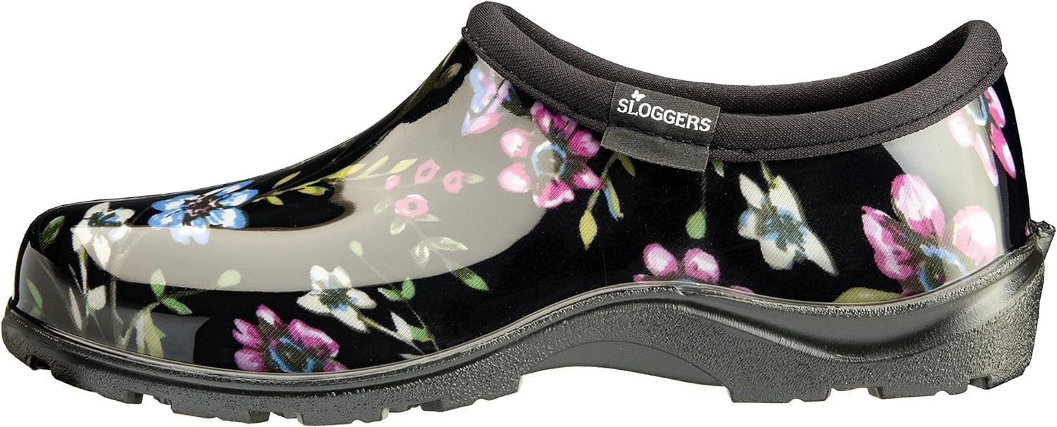 image:imageSloggers Original Waterproof Rain and Garden Shoe for Women Outdoor SlipOn Garden ClogDitsy Spring Black