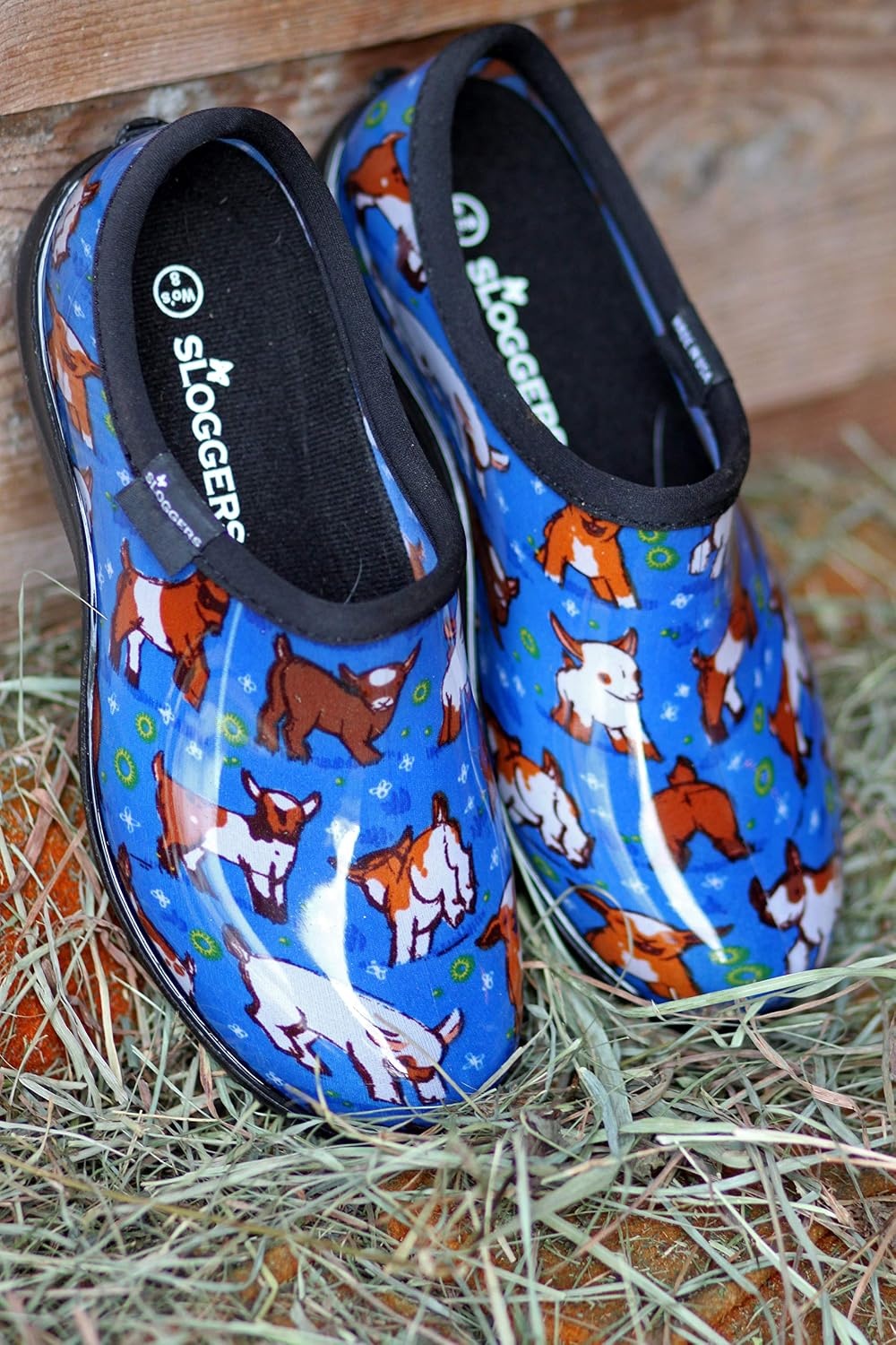image:imageSloggers Original Waterproof Rain and Garden Shoe for Women Outdoor SlipOn Garden ClogGoats Sky Blue