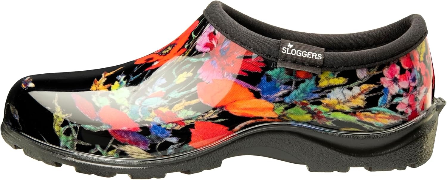 image:imageSloggers Original Waterproof Rain and Garden Shoe for Women Outdoor SlipOn Garden ClogIn Fields Black