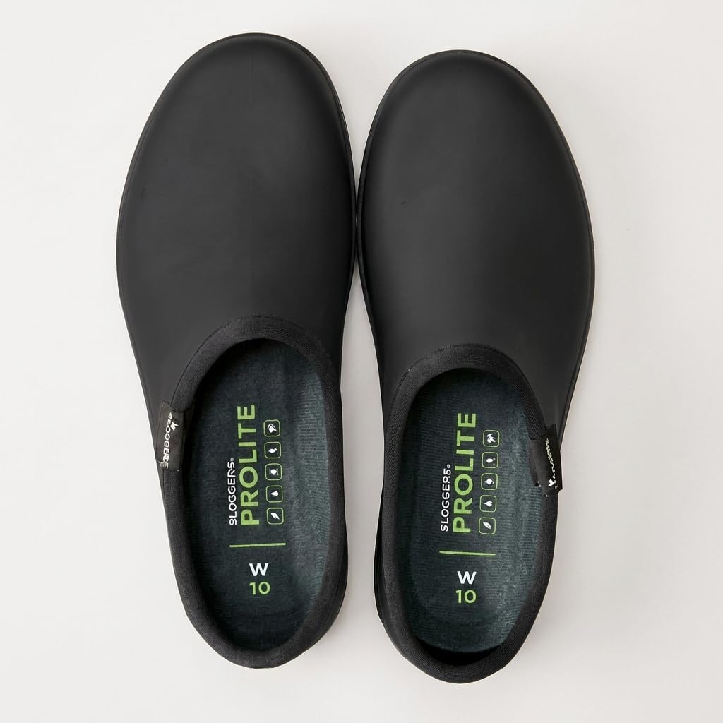 image:imageSloggers ProLite Womens Garden amp Work SlipOn Shoes 25 Lighter Waterproof Comfort Clogs with AllDay Insoles UV Protection Arch Support amp DeepLug Traction Made in USA with US amp Imported PartsRecycled Black