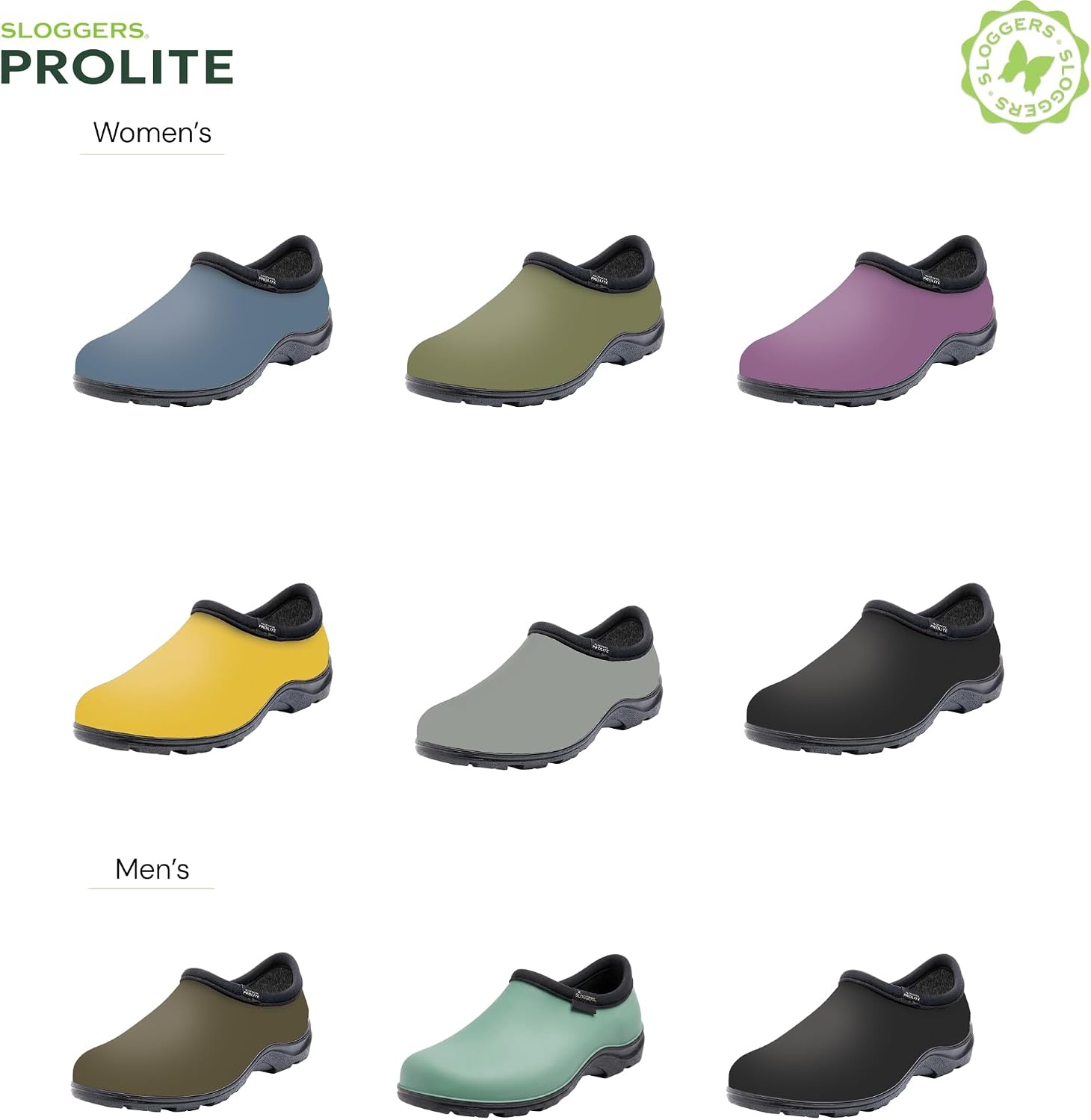 image:imageSloggers ProLite Womens Garden amp Work SlipOn Shoes 25 Lighter Waterproof Comfort Clogs with AllDay Insoles UV Protection Arch Support amp DeepLug Traction Made in USA with US amp Imported PartsOlive