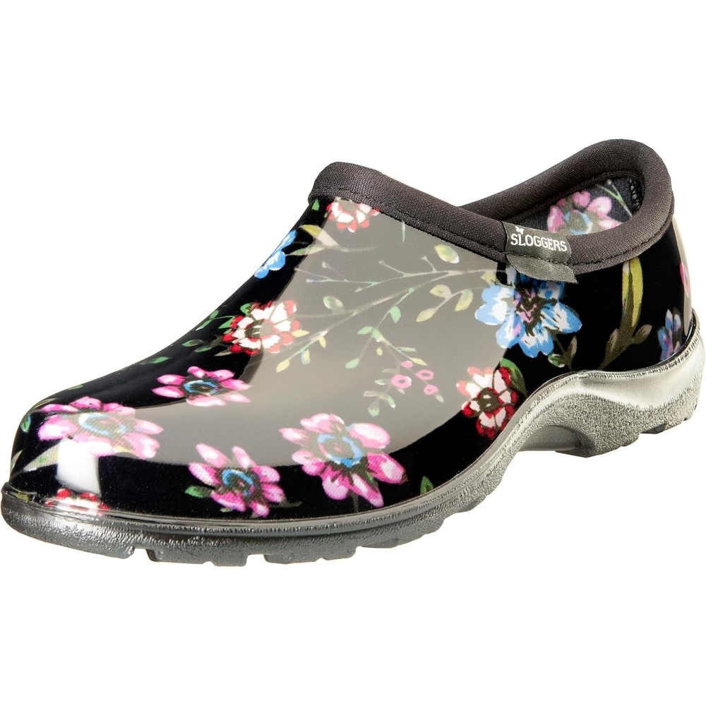 image:imageSloggers Original Waterproof Rain and Garden Shoe for Women Outdoor SlipOn Garden ClogDitsy Spring Black