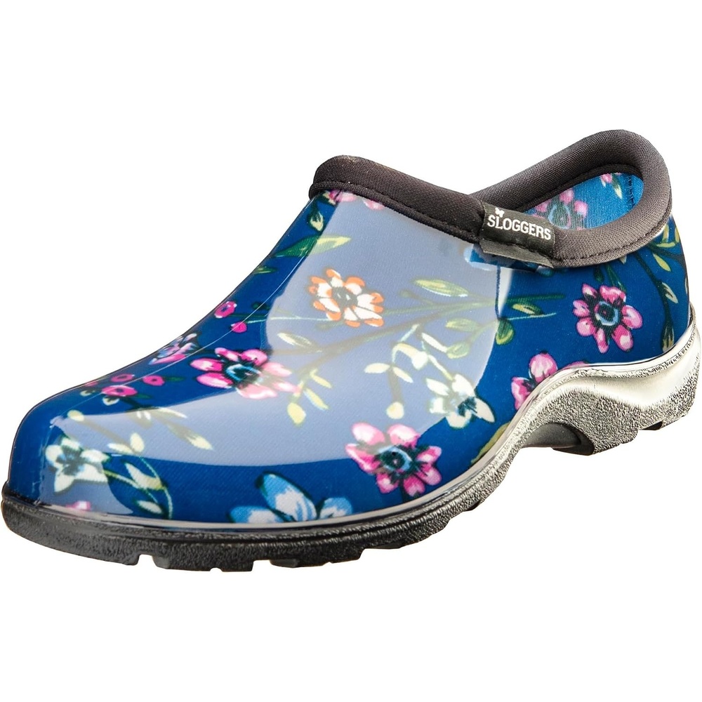 image:imageSloggers Original Waterproof Rain and Garden Shoe for Women Outdoor SlipOn Garden ClogDitsy Spring Blue