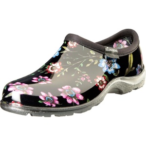Sloggers Original Waterproof Rain and Garden Shoe for Women– Outdoor Slip-On Garden Clog(Ditsy Spring Black)