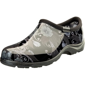 Sloggers Original Waterproof Rain and Garden Shoe for Women– Outdoor Slip-On Garden Clog(Mod Floral Print Black)
