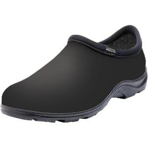 Sloggers ProLite Women’s Garden & Work Slip-On Shoes – 25% Lighter Waterproof Comfort Clogs with All-Day Insoles, UV Protection, Arch Support & Deep-Lug Traction – Made in USA with US & Imported Parts(Recycled Black)